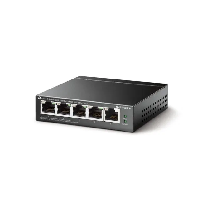 TP-Link TL-SG1005LP - 5-Port Gigabit Unmanaged Switch, 4x PoE+ - Black, Wall-mountable — image 2