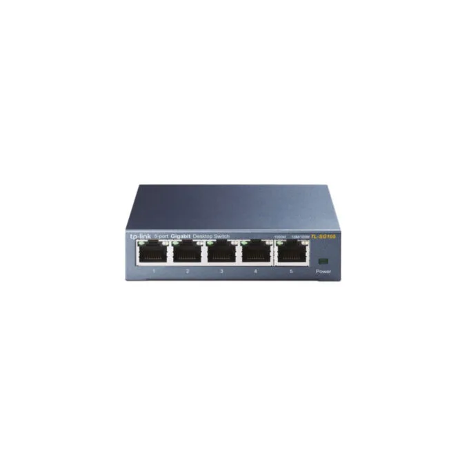 TP-Link TL-SG105 - 5-Port Gigabit Unmanaged Desktop Switch, Black Metal Housing — image 1