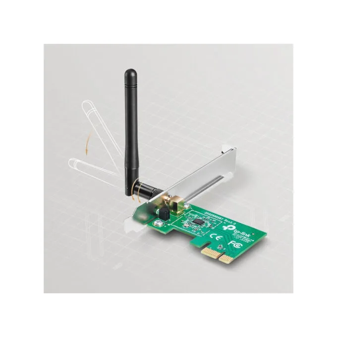 TP-Link TL-WN781ND - 150Mbps PCIe Wireless Adapter - Green, 2.4 GHz Single-Band, External Omni Antenna — image 4