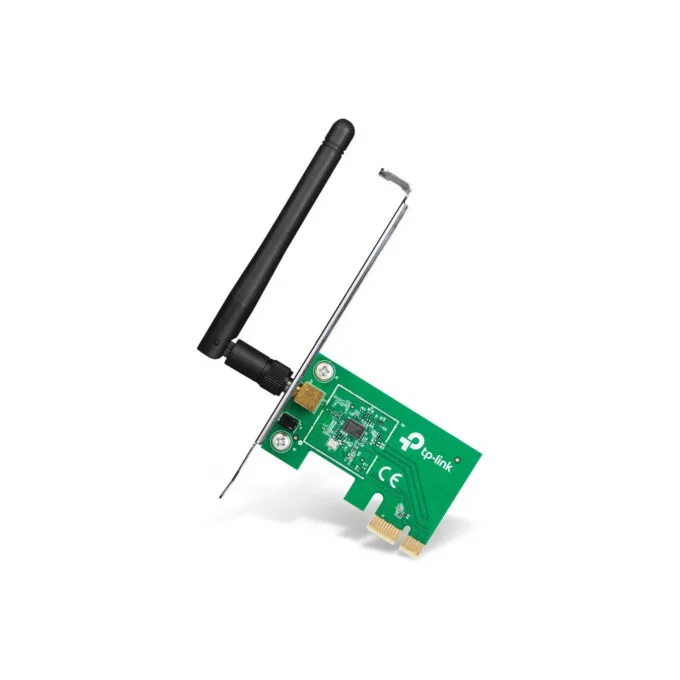 TP-Link TL-WN781ND - 150Mbps PCIe Wireless Adapter - Green, 2.4 GHz Single-Band, External Omni Antenna — image 1