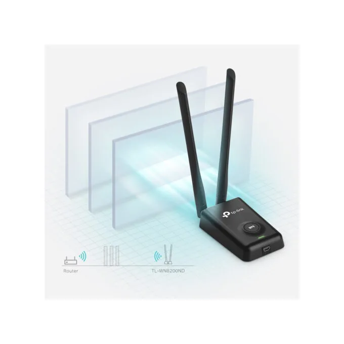TP-Link TL-WN8200ND - 300Mbps High-Power USB Wi-Fi Adapter - Black, External Antenna — image 5