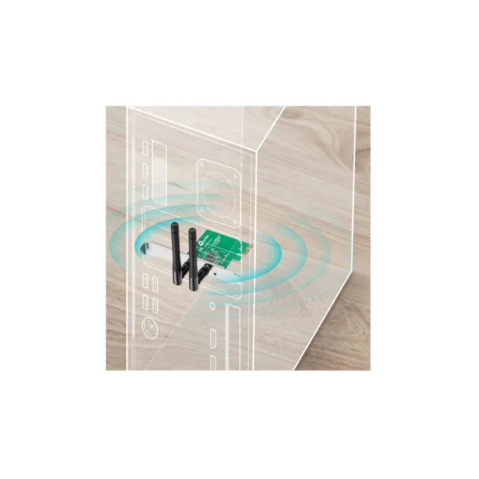 TP-Link Wireless PCI-E Adapter - TL-WN881ND - 300Mbps 2.4GHz, External RP-SMA Antenna, Green — image 3