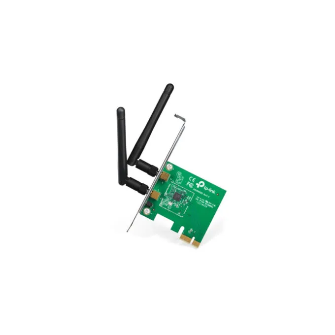 TP-Link Wireless PCI-E Adapter - TL-WN881ND - 300Mbps 2.4GHz, External RP-SMA Antenna, Green — image 1