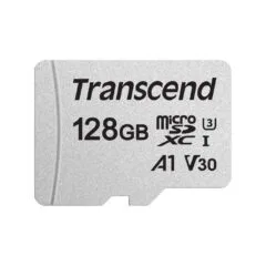 Transcend 300S microSDXC 128GB with Adapter - Silver - U3, V30, A1, NAND