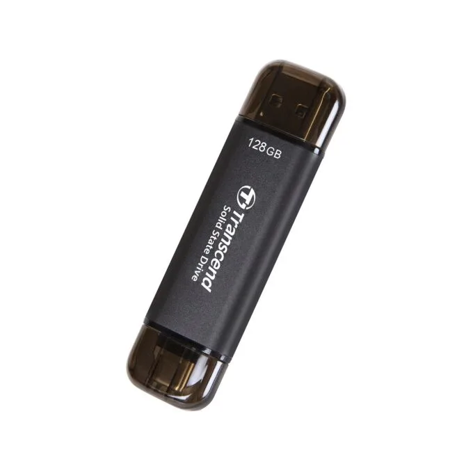 Transcend ESD310C 128GB USB-C Portable SSD - ESD310C - Black, 128GB, USB-C, USB 3.2 Gen2 — image 1