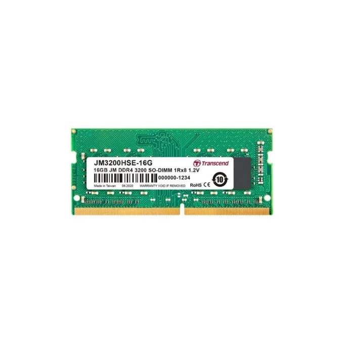 Transcend JetRam DDR4-3200 SO-DIMM 16GB - JM3200HSE-16G - Low-profile Laptop Memory — image 1