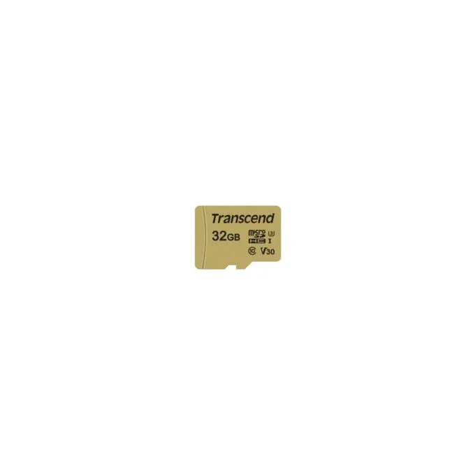 Transcend microSD Card - USD500S - 32GB SDHC with Adapter — image 1
