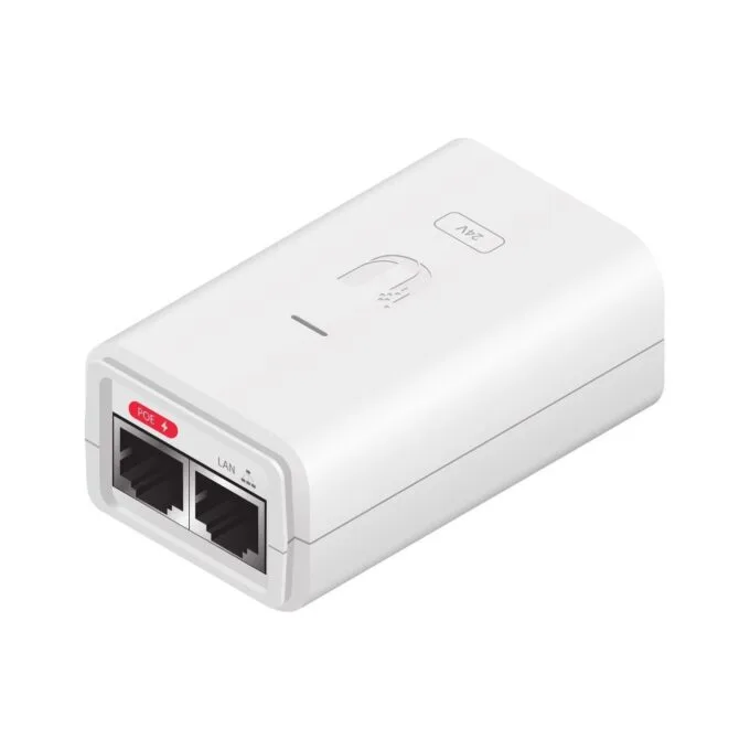 Ubiquiti PoE Injector - POE-24-7W-G-WH - White, 24V, 7W — image 1