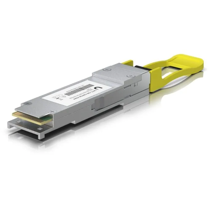 Ubiquiti QSFP28 Module 100G PSM4 - UACC-OM-QSFP28-PSM4 - QSFP28, SMF, MPO-12, 2km, 1310nm, Grey/Yellow — image 1