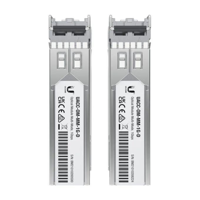 Ubiquiti UACC-OM-MM-1G-D-2 - SFP Multimode Transceiver 1.25Gbps LC Duplex 850nm 550m Stainless Steel — image 4