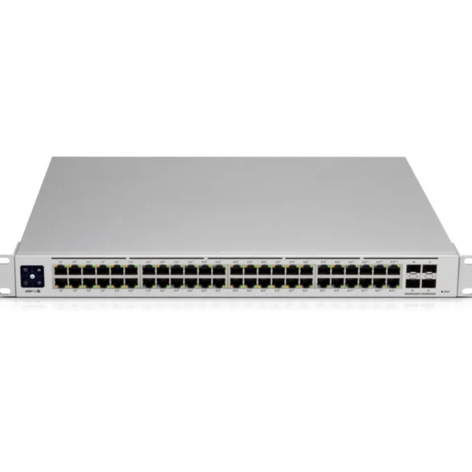 Ubiquiti UniFi Switch Pro - USW-PRO-48 - 48x Gigabit, 4x 10G SFP+, Silver, 1U Rackmount — image 1