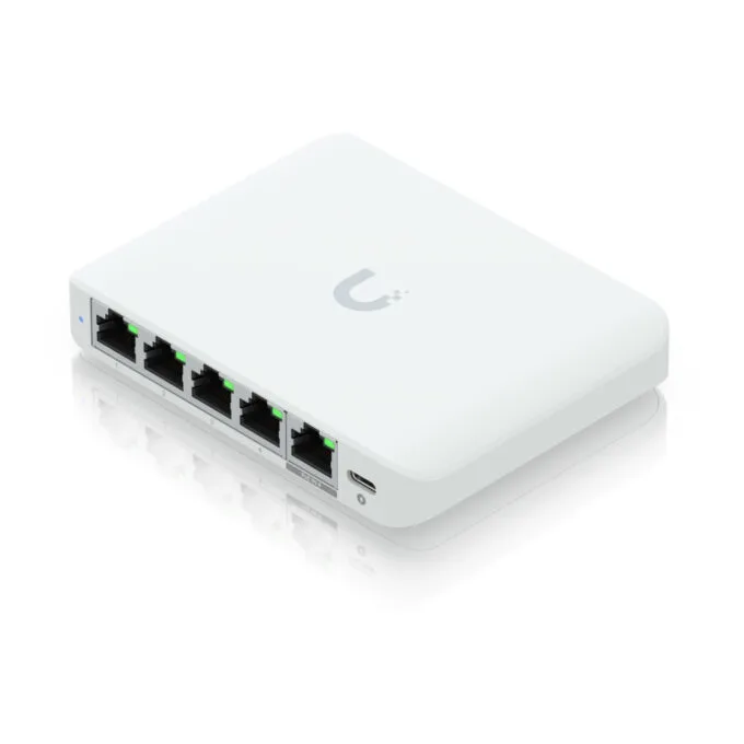 Ubiquiti UniFi USW-Flex-2.5G-5 - 5-Port Managed Multi-Gig 2.5G Switch, White, PoE, Desktop — image 3