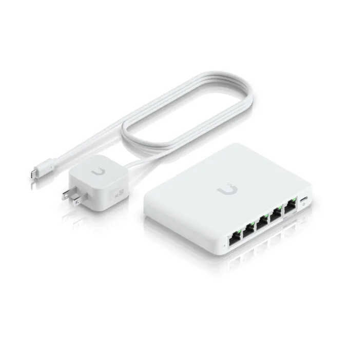 Ubiquiti UniFi USW-Flex-2.5G-5 - 5-Port Managed Multi-Gig 2.5G Switch, White, PoE, Desktop — image 6