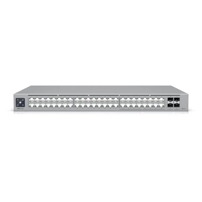 Ubiquiti UniFi USW-PRO-MAX-48 M RM - 48x Multi-Gig (32x 1G + 16x 2.5G) + 4x SFP+ - L3 Managed, 1U, Grey — image 1