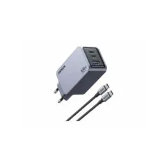 UGREEN Nexode Pro 100W GaN Charger - EU Plug, 2x USB-C, 1x USB-A, Indoor, Black/Grey