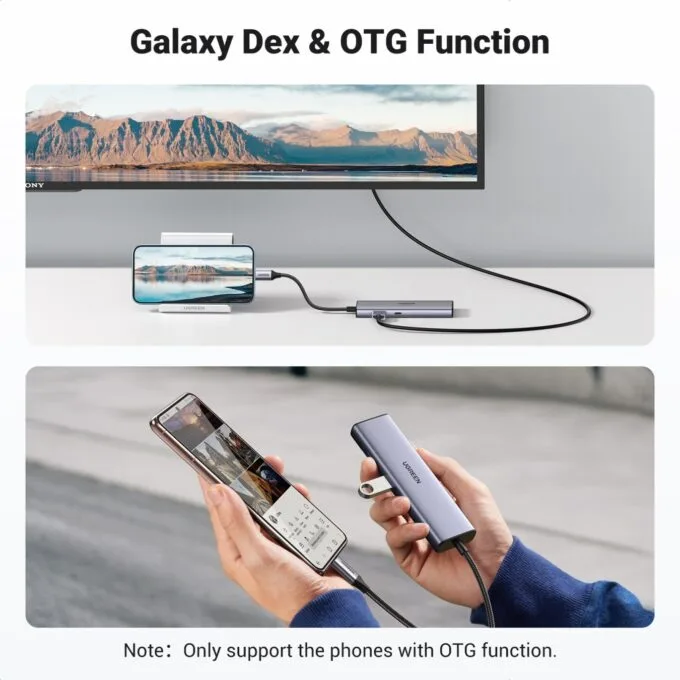 UGREEN USB-C Hub - 2x USB 3.0, HDMI, RJ45, SD & TF, PD Port — image 6