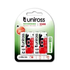 Uniross AA 2500 Hybrio Rechargeable Battery - 4pcs