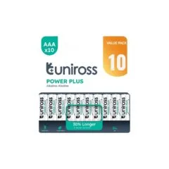 Uniross Alkaline AAA Power Plus - Value Pack 10 Pcs