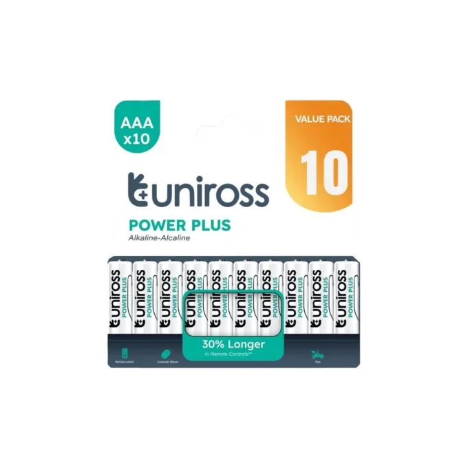 Uniross Alkaline AAA Power Plus - Value Pack 10 Pcs — image 1