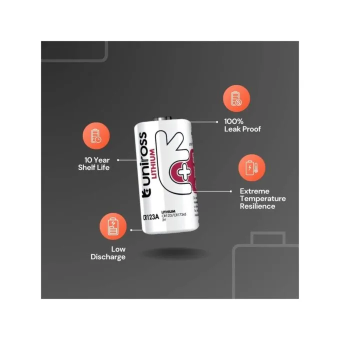Uniross Lithium Battery - CR123A - 3V — image 2