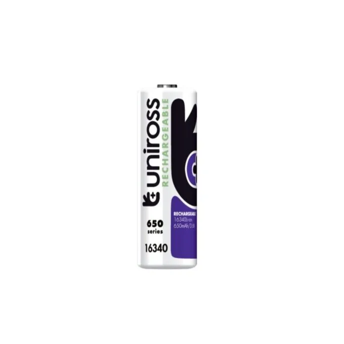 Uniross Lithium Rechargeable Battery - RCR123A - Lithium Rechargeable Battery 650mAh — image 1
