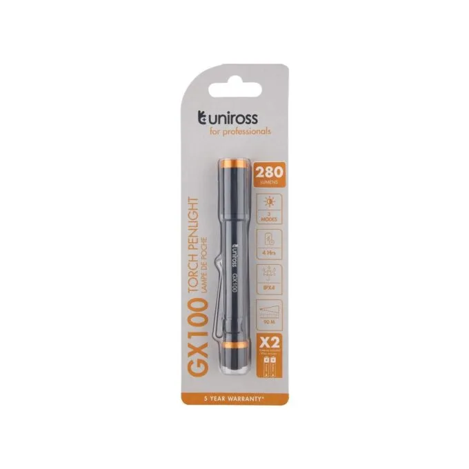 Uniross Penlight - GX100 - IPX4 Waterproof Torch 280 lumens 90m Beam — image 9