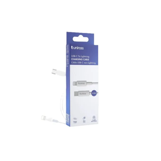 Uniross USB-C to Lightning Cable - UCA008 - 2.0m — image 1