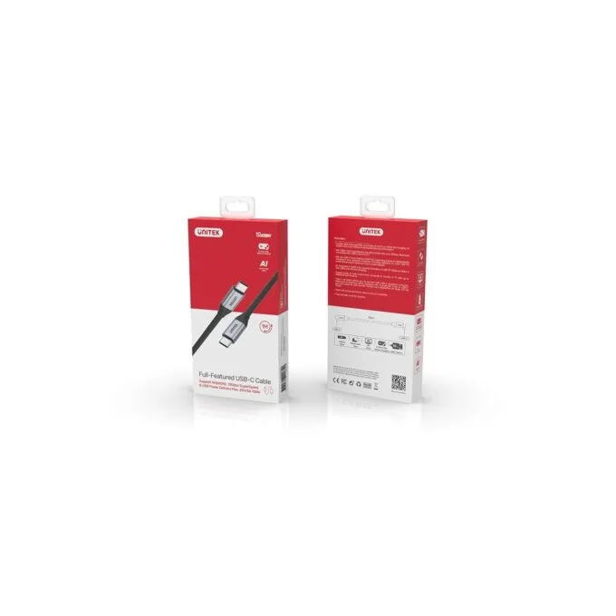 Unitek C14082ABK USB-C Cable PD100W 4K60Hz 10Gbps 1.0m — image 7
