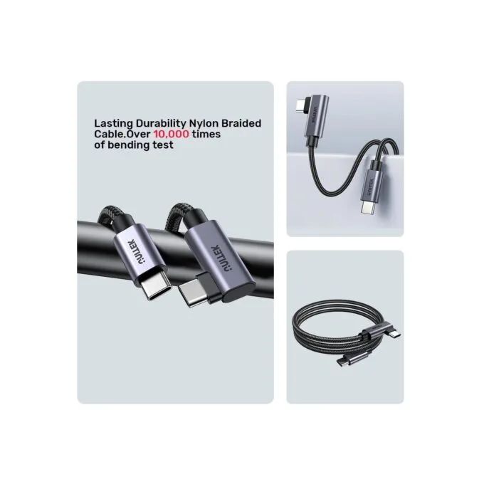 Unitek C14123BK-2M USB-C PD100W L-Shape 2m Cable — image 10
