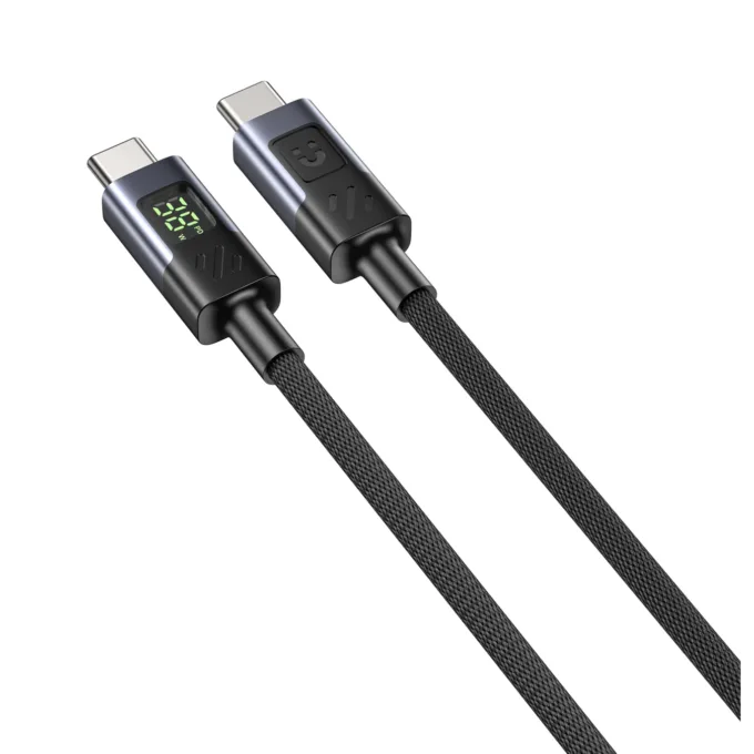 Unitek C14158A-1M USB-C to USB-C 60W PD Braided Cable w/ LED Display 1m — image 1