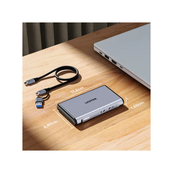 Unitek Capture Card - V1177A - 4K60Hz 3.5mm Audio & Dual HDMI Loop Out — image 9