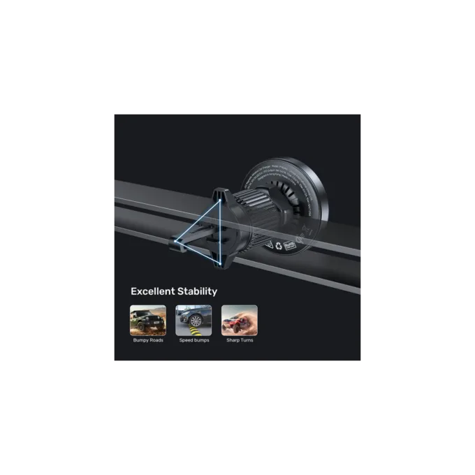 Unitek Charge Car Wireless Qi2 Magnetic 15W & AirVent Mount - P1404A - Charge Car Wireless Qi2 Magnetic 15W & AirVent Mount — image 8