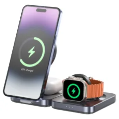Unitek Charge Wireless Qi2 15W Foldable 3-in-1 Charging Station - P1300A - Wireless Qi2 15W Foldable 3-in-1