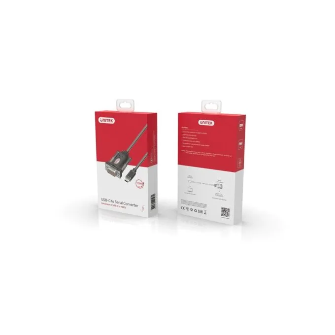 Unitek Converter USB-C 1.1 to RS232 Serial - Y-1105K - USB-C 1.1 to RS232 Serial 1.5m — image 3