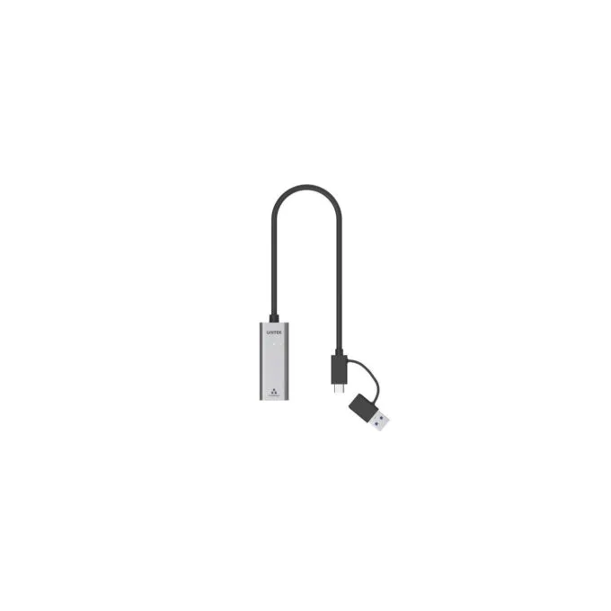 Unitek Converter USB-C to LAN Gigabit Ethernet+USB-A - Y-3465A - USB-C to LAN Gigabit Ethernet+USB-A — image 3