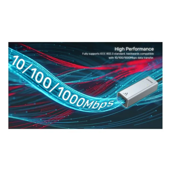 Unitek Converter USB-C to LAN Gigabit Ethernet+USB-A - Y-3465A - USB-C to LAN Gigabit Ethernet+USB-A — image 6