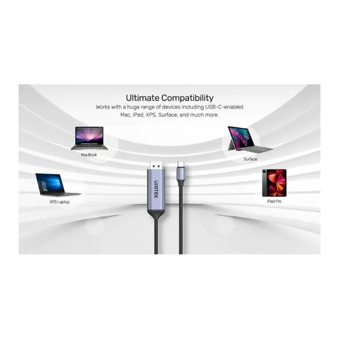 Unitek Converter - V1423C - USB-C to DP1.4 Cable 8K60Hz 1.8m — image 9
