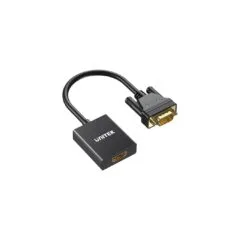 Unitek Converter VGA to HDMI Adapter - with Audio & Power Port