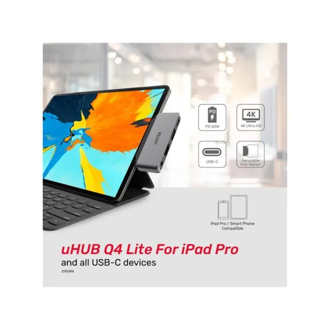 Unitek D1034A Type-C Hub USB3.1 HDMI Audio PD — image 3