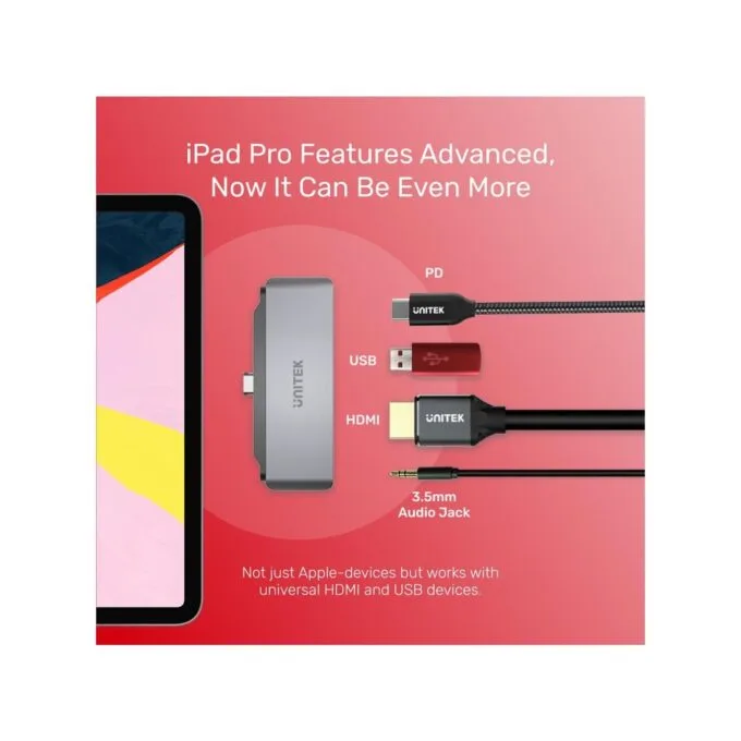 Unitek D1034A Type-C Hub USB3.1 HDMI Audio PD — image 4