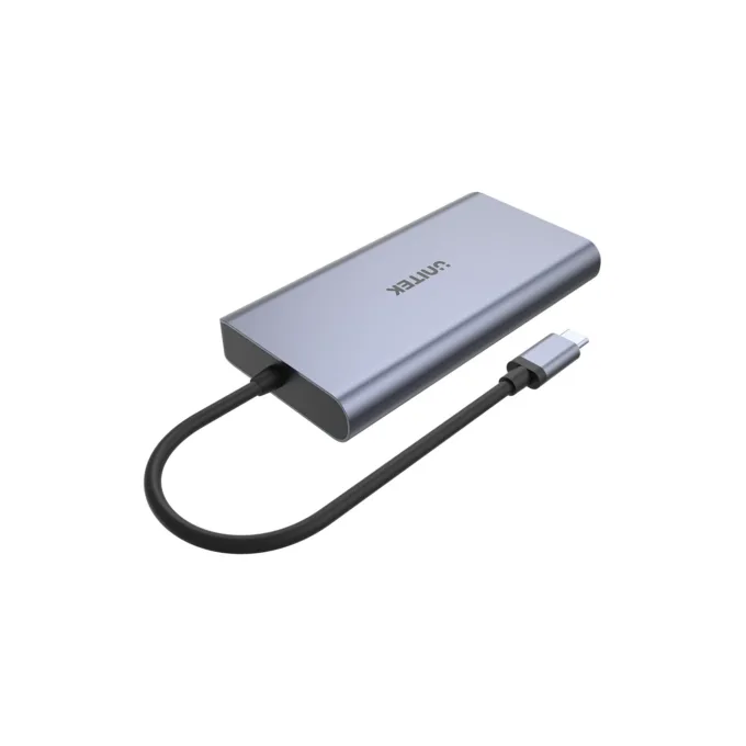 Unitek D1056A Type-C 3.1 HDMI DP RJ45 SD PD100W Hub Space Gray — image 2
