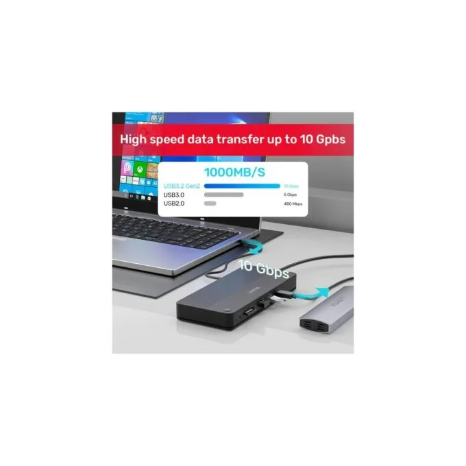 Unitek D1079A USB4 8K Multi-Port Hub 12-in-1 Docking Station — image 11