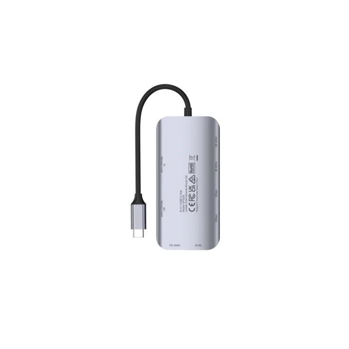 Unitek D1122A 8-in-1 USB-C Hub 2xUSB3.0 2xHDMI MST SD GbE PD100W — image 3