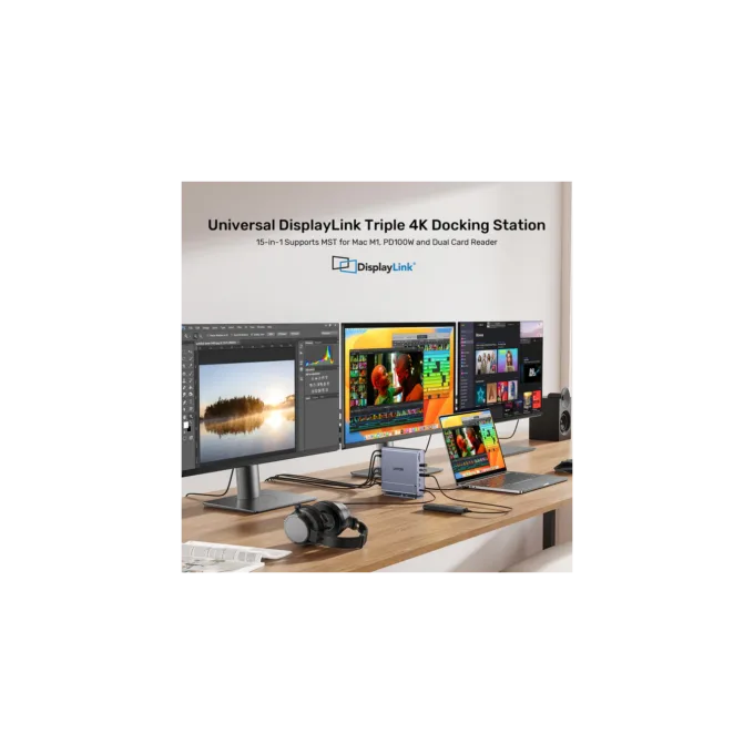 Unitek D1135A 15in1 USB-C Hub - Triple 4K M1 MacBook PD100W — image 10