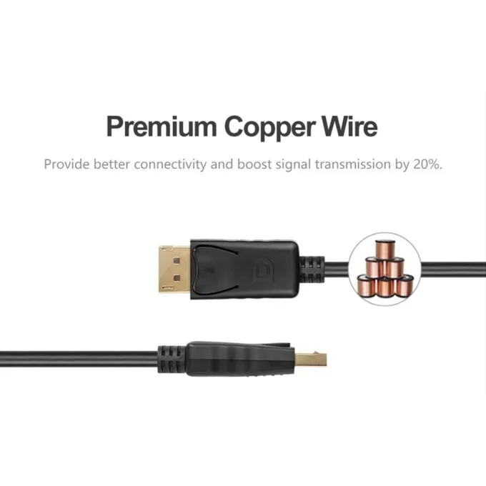 Unitek DisplayPort 1.2 Cable 4K60Hz 2.0m - Y-C608BK - DisplayPort 1.2 Cable 4K60Hz 2.0m — image 7