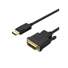 Unitek Displayport to DVI Cable - Y-5118BA - Displayport to DVI Cable 1.8m Black Gold Plated