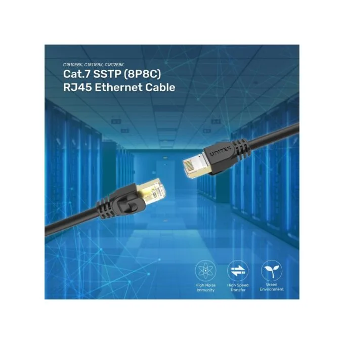 Unitek Ethernet Cable - C1811EBK - CAT7 SSTP Pure Copper Ethernet Cable 3.0m Black — image 6