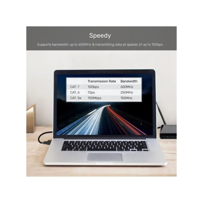 Unitek Ethernet Cable - C1815EBK - CAT7 SSTP Pure Copper Ethernet Cable 20.0m Black — image 6