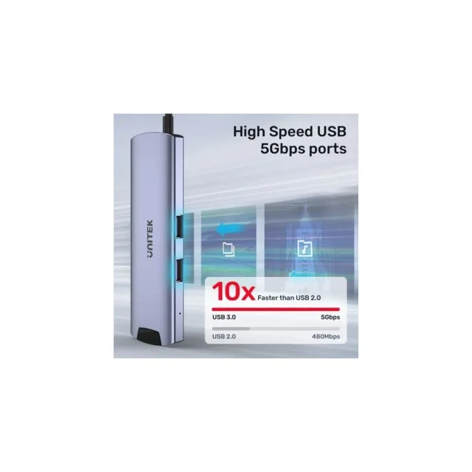 Unitek H1112F USB-C Hub - 2x USB3.0 1x USB-C HDMI 4K GB PD100W — image 3