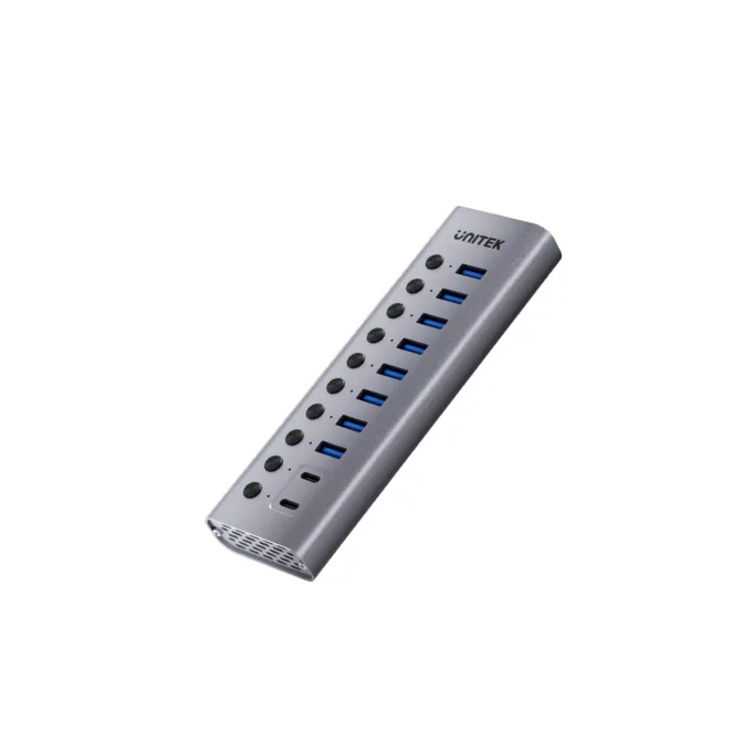 Unitek H1315B USB-C Hub 8xUSB-A Power Switch 2xUSB-C 12V3A — image 1